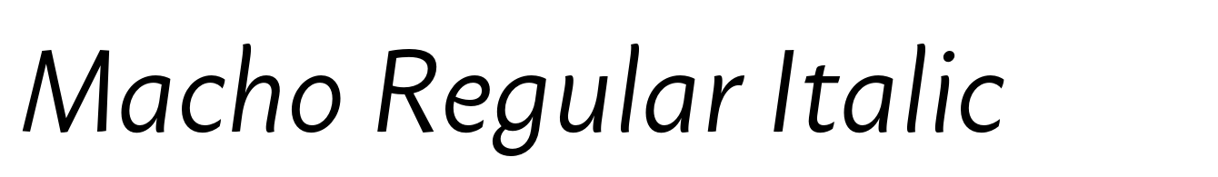 Macho Regular Italic